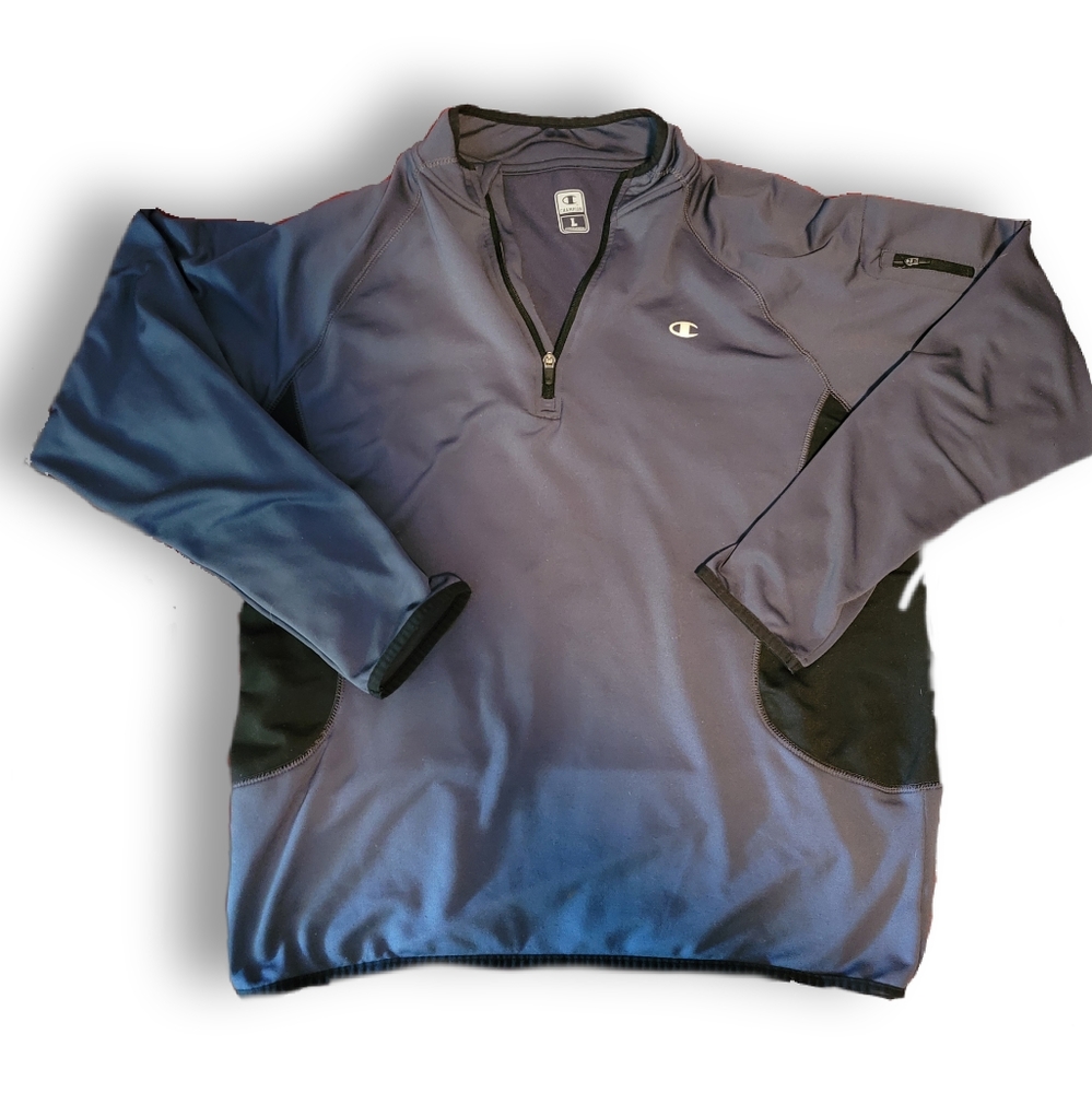 GREY/BLACK CHAMPION PULLOVER Size: L